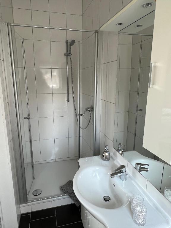 Koupelna v ubytování Marktplatzapartment