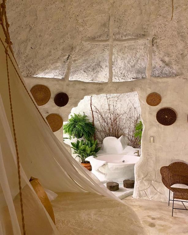 Posezení v ubytování Glamping CAVE