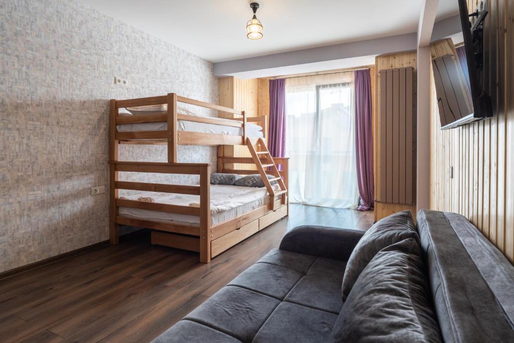 Postel nebo postele na pokoji v ubytování Four Season Gudauri