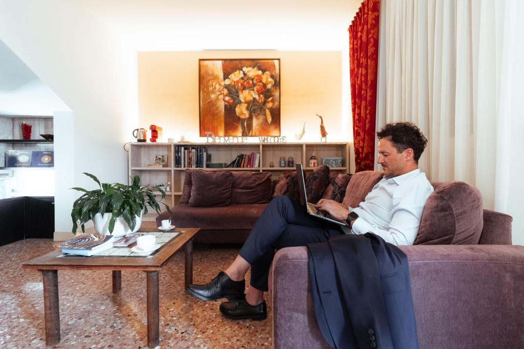 Posezení v ubytování Albergo Corte di Emma