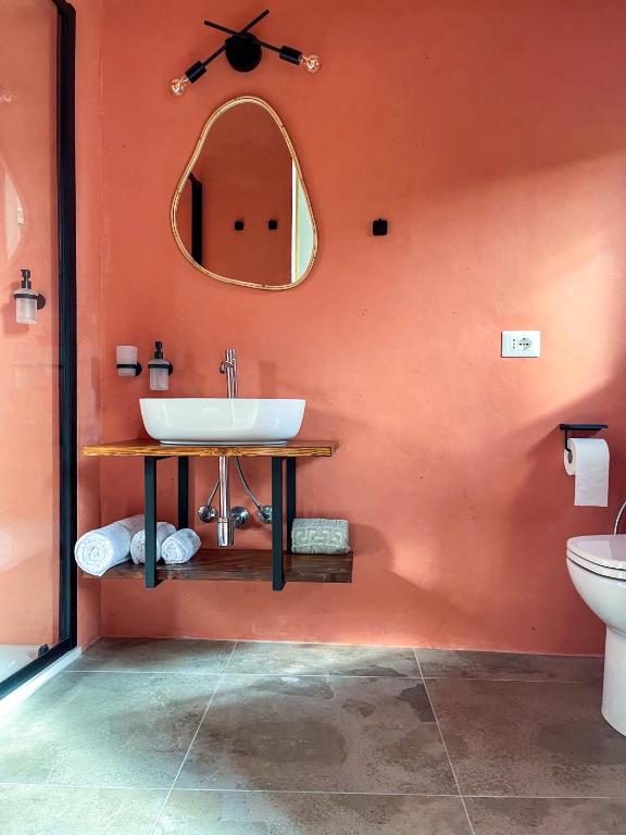 Koupelna v ubytování Trilli EcoBnB