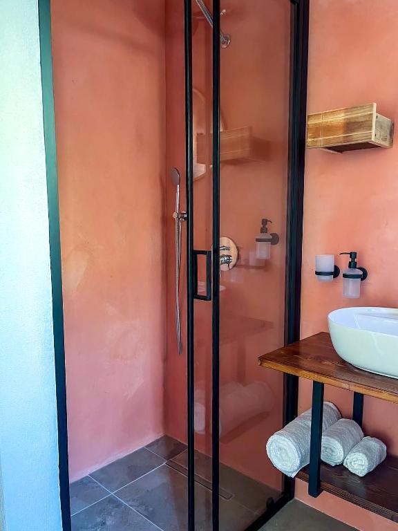 Koupelna v ubytování Trilli EcoBnB