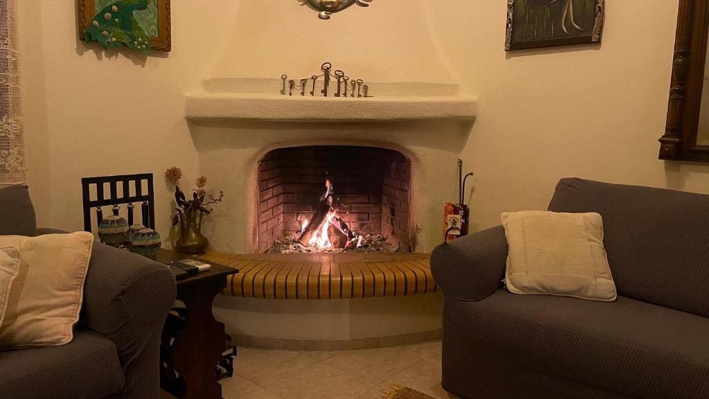 Posezení v ubytování Iris Sea View Villa