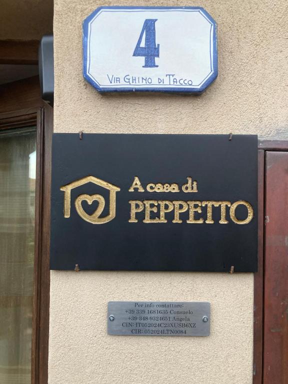 Certifikát, hodnocení, plakát nebo jiný dokument vystavený v ubytování A casa di Peppetto