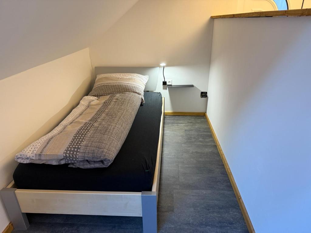 Postel nebo postele na pokoji v ubytování Ferienwohnung Unsere Mühle