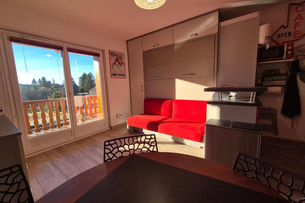 Posezení v ubytování Cozy apartment "WAPITI" at the foot of the slopes