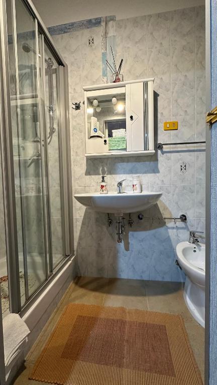 Koupelna v ubytování B&B Le Colombine