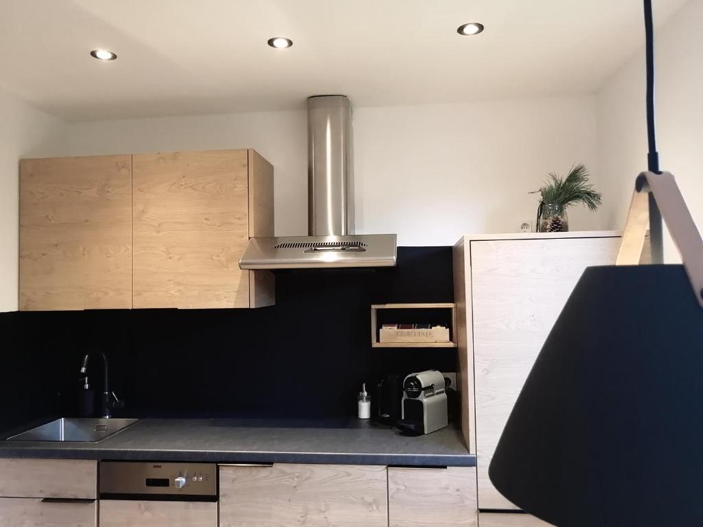 Kuchyň nebo kuchyňský kout v ubytování Huber - Das Tiroler B&B