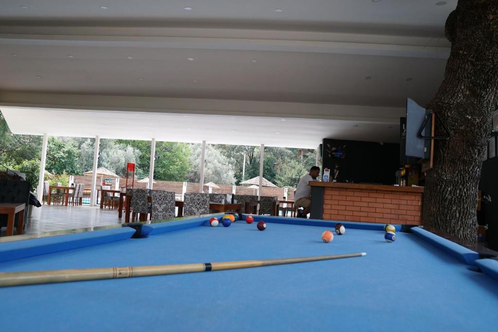 Biliár nebo kulečník v ubytování Tunacan Hotel