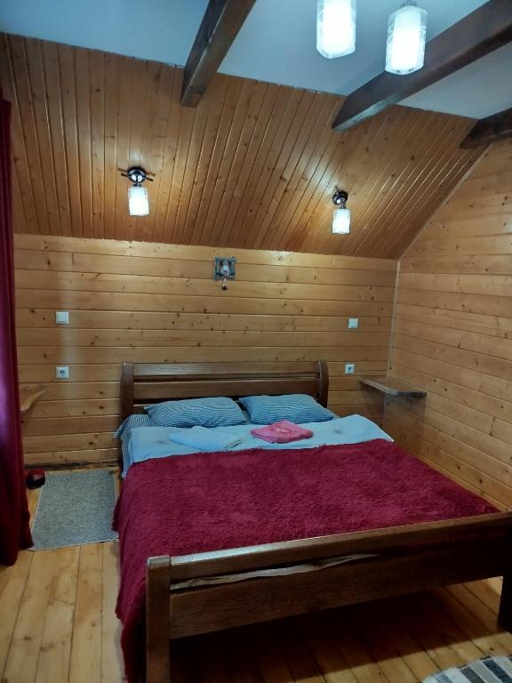 Postel nebo postele na pokoji v ubytování Gorec