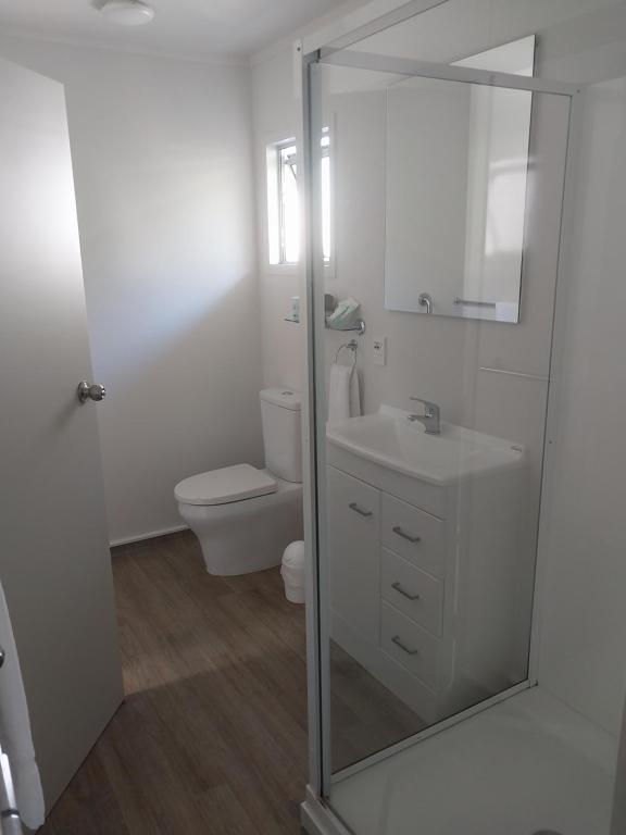 Koupelna v ubytování Bayview Motel