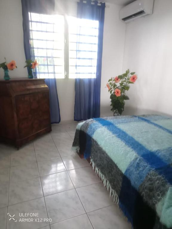 Postel nebo postele na pokoji v ubytování Martinique vue d'exception et piscine