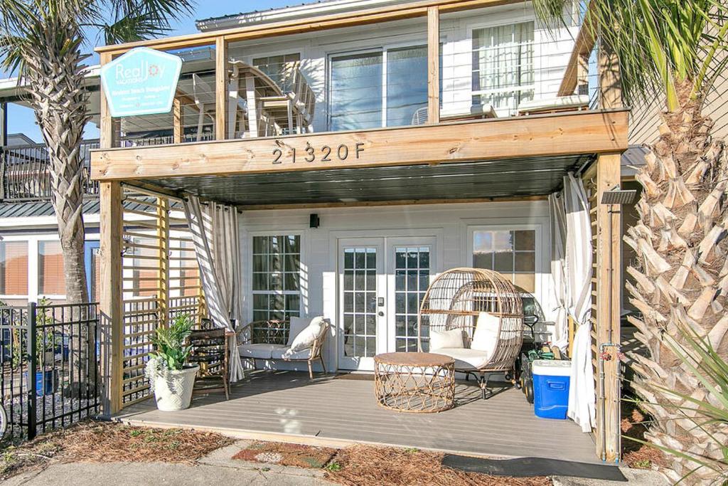 Bygningen som feriehuset ligger i