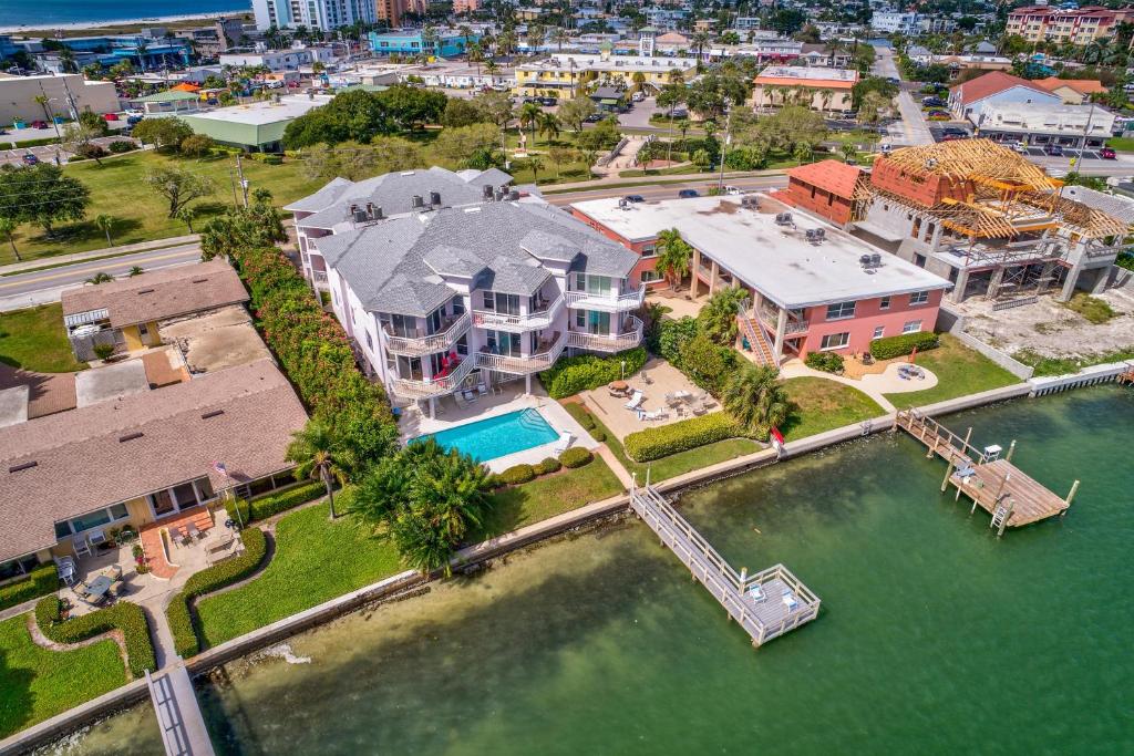 an aerial view of a large house on the water at Amadeus 2 in St Pete Beach