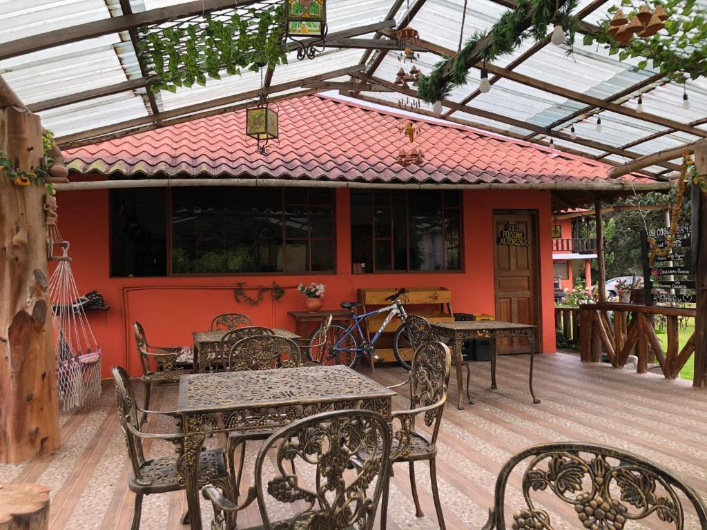 Patio nebo venkovní prostory v ubytování Hostería Las Orquídeas