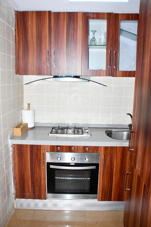 Kuchyň nebo kuchyňský kout v ubytování Residence SCI ABBAS