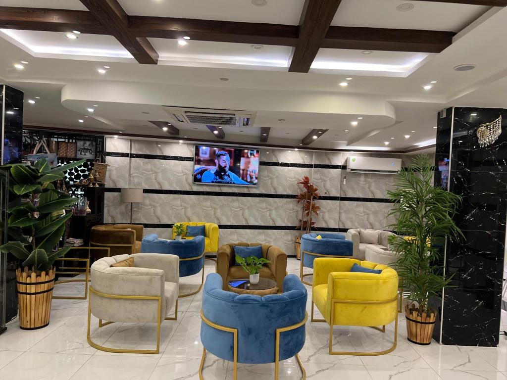 Posezení v ubytování P Quattro Relax Hotel