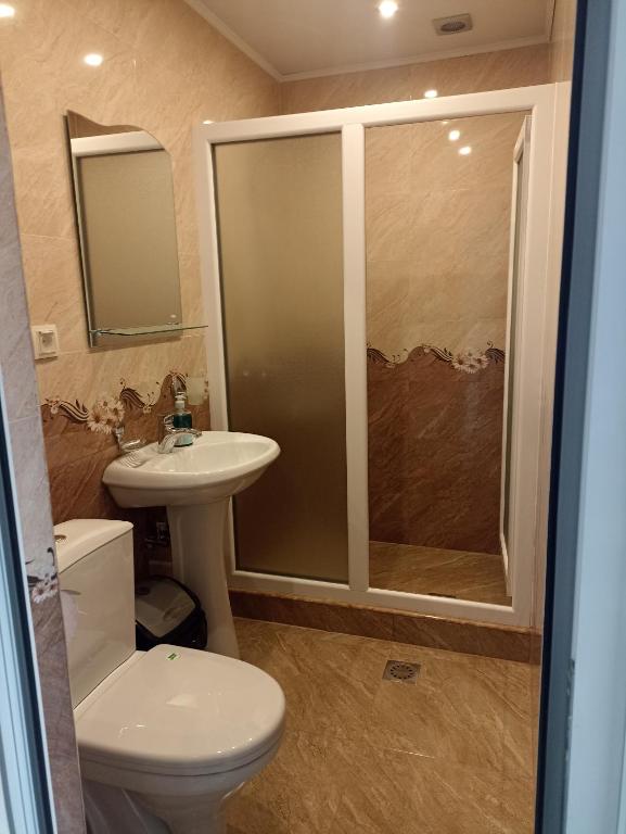 Koupelna v ubytování Erazank Hotel