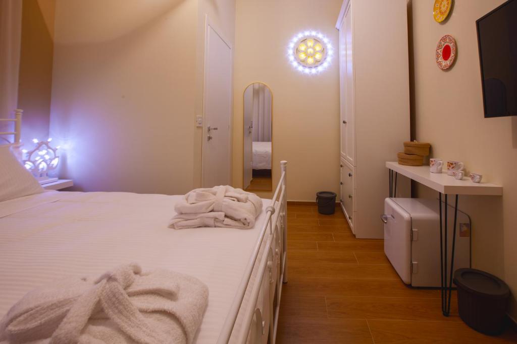 Postel nebo postele na pokoji v ubytování Alle Luminarie