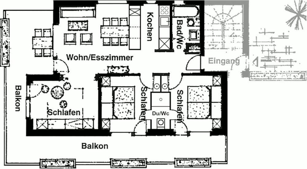 Půdorys ubytování Haus Primavera