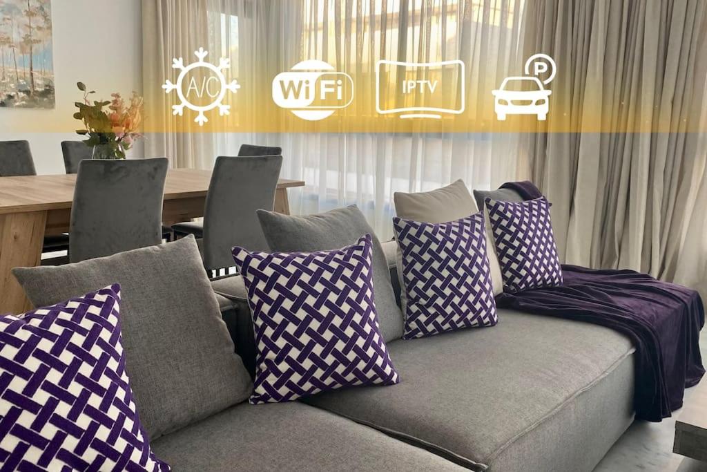 Χώρος καθιστικού στο Appartement en résidence Malabata Hills