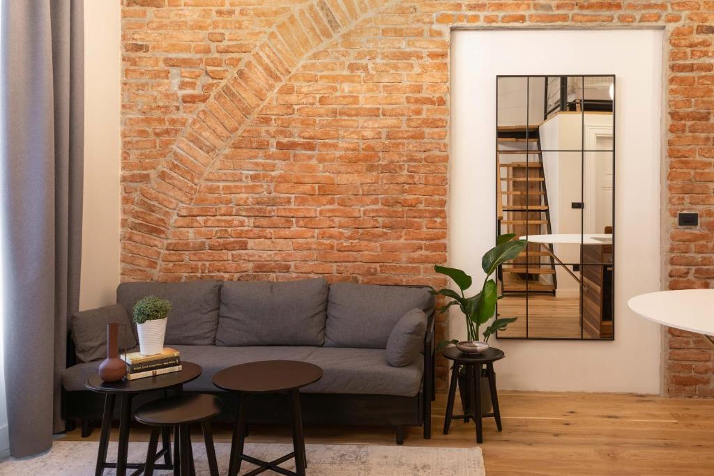 Χώρος καθιστικού στο Design Flower Square Apartments