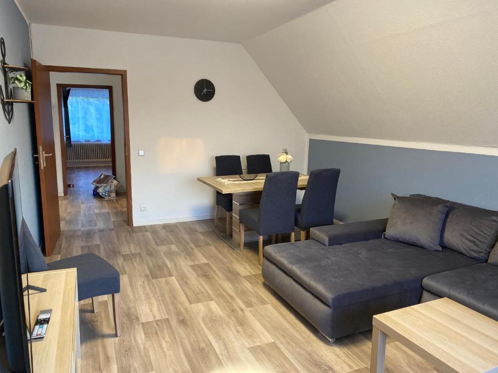 Posezení v ubytování Ferienwohnung Elbglück
