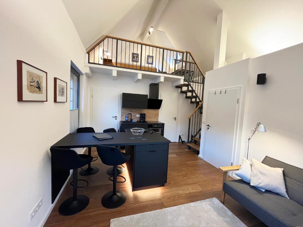 Atpūtas zona naktsmītnē Studio Karl Oppermann mit Einzelgarage