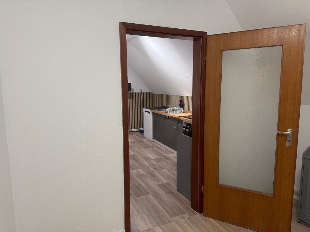 Kuchyň nebo kuchyňský kout v ubytování Ferienwohnung Elbglück