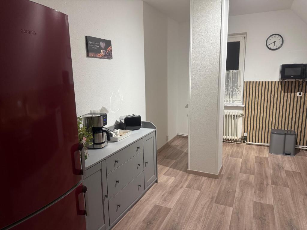 Kuchyň nebo kuchyňský kout v ubytování Ferienwohnung Elbglück