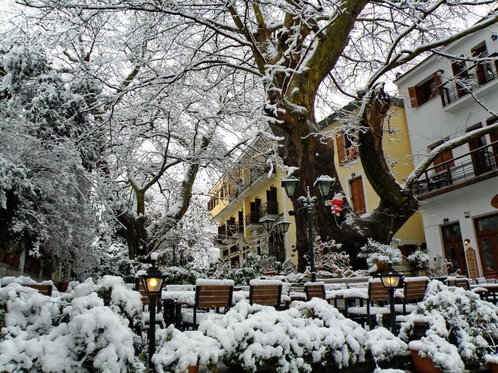 Pelias Hotel v zimě