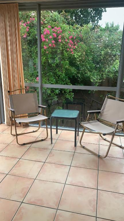 Balkón nebo terasa v ubytování double room