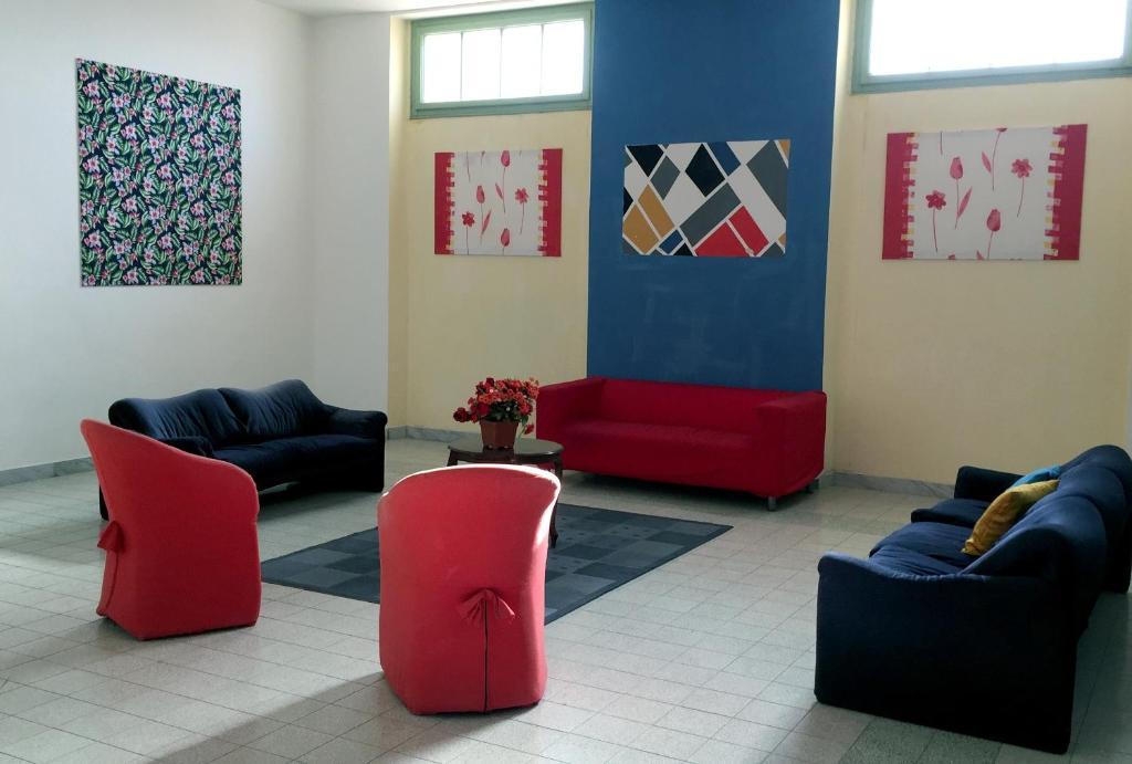 Posezení v ubytování Litus Roma Hostel