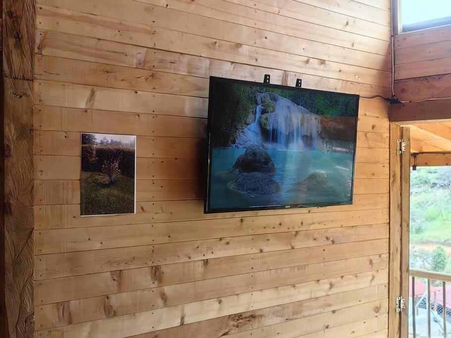 TV a/nebo společenská místnost v ubytování La Cabaña de Blue