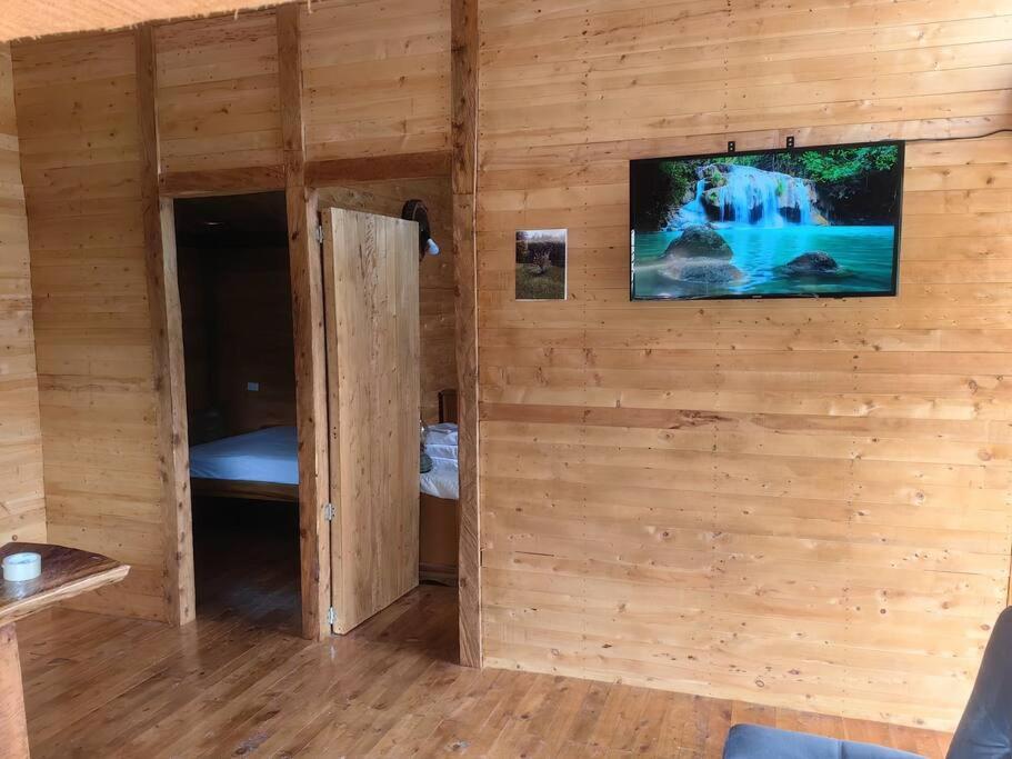 TV a/nebo společenská místnost v ubytování La Cabaña de Blue