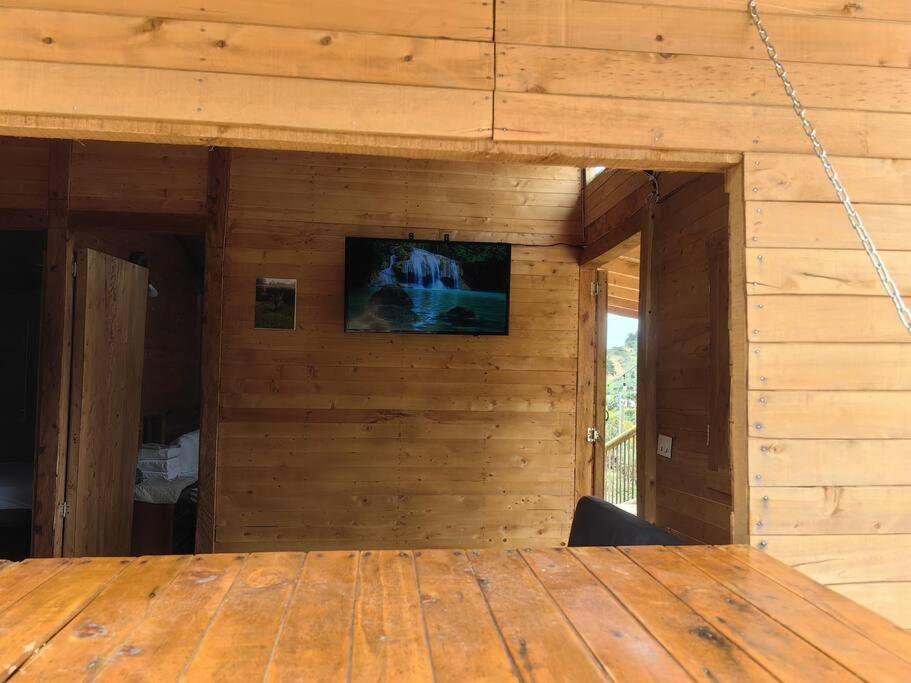 TV a/nebo společenská místnost v ubytování La Cabaña de Blue