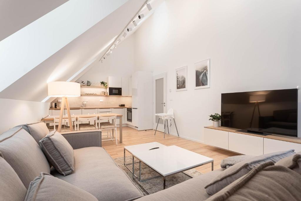TV a/nebo společenská místnost v ubytování Residence Krušec