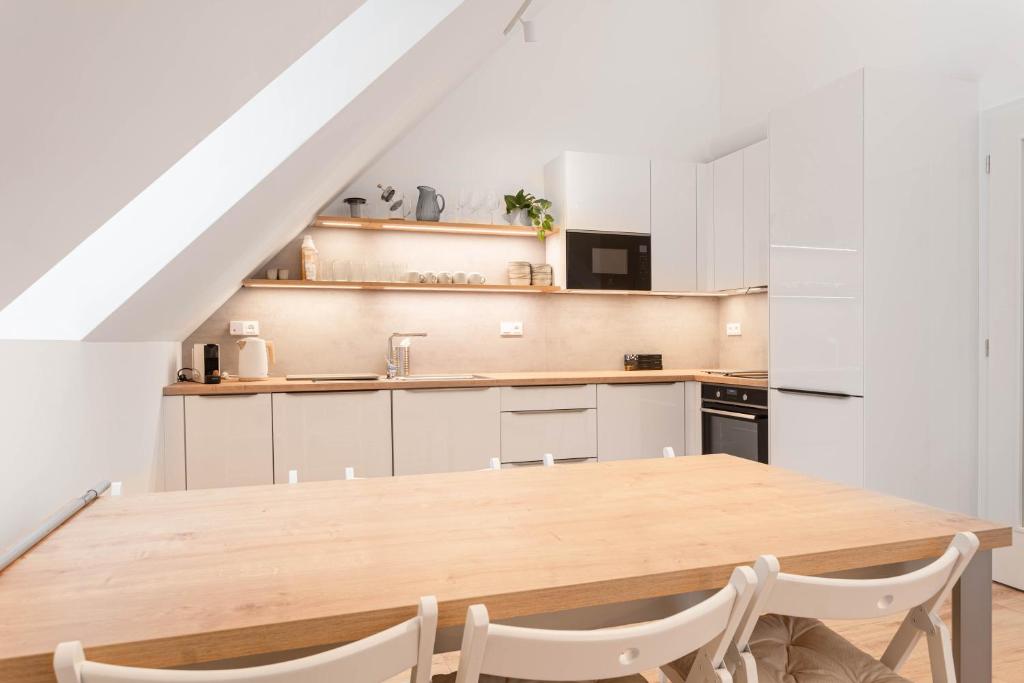 Kuchyň nebo kuchyňský kout v ubytování Residence Krušec