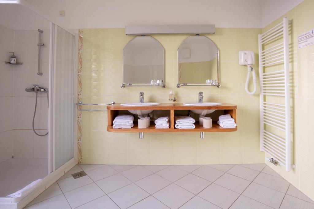 Koupelna v ubytování Hotel Boka