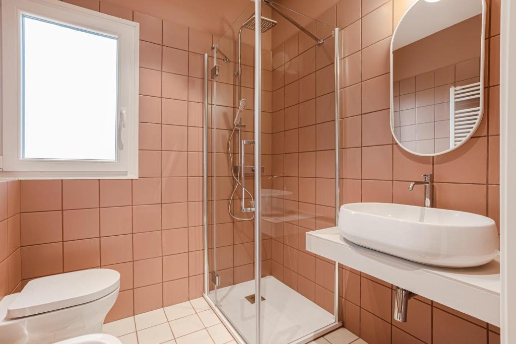 Koupelna v ubytování 4BNB - Suites del Gallo