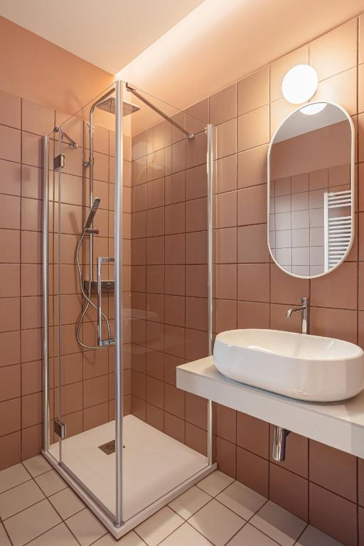 Koupelna v ubytování 4BNB - Suites del Gallo