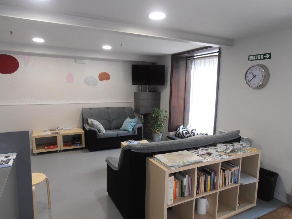 TV a/nebo společenská místnost v ubytování Plaza Catedral hostel