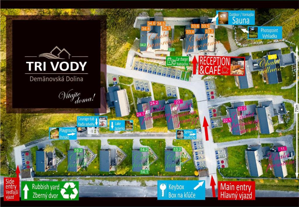 Certifikát, hodnocení, plakát nebo jiný dokument vystavený v ubytování TRI VODY Demänovská Dolina