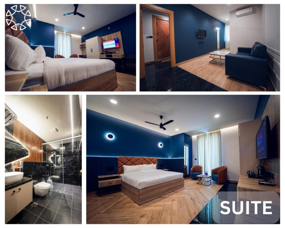 Postel nebo postele na pokoji v ubytování THE CONTINENTAL INN & SUITES
