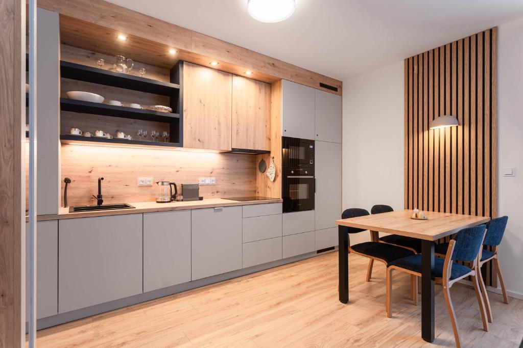 Kuchyň nebo kuchyňský kout v ubytování Residence Krušec