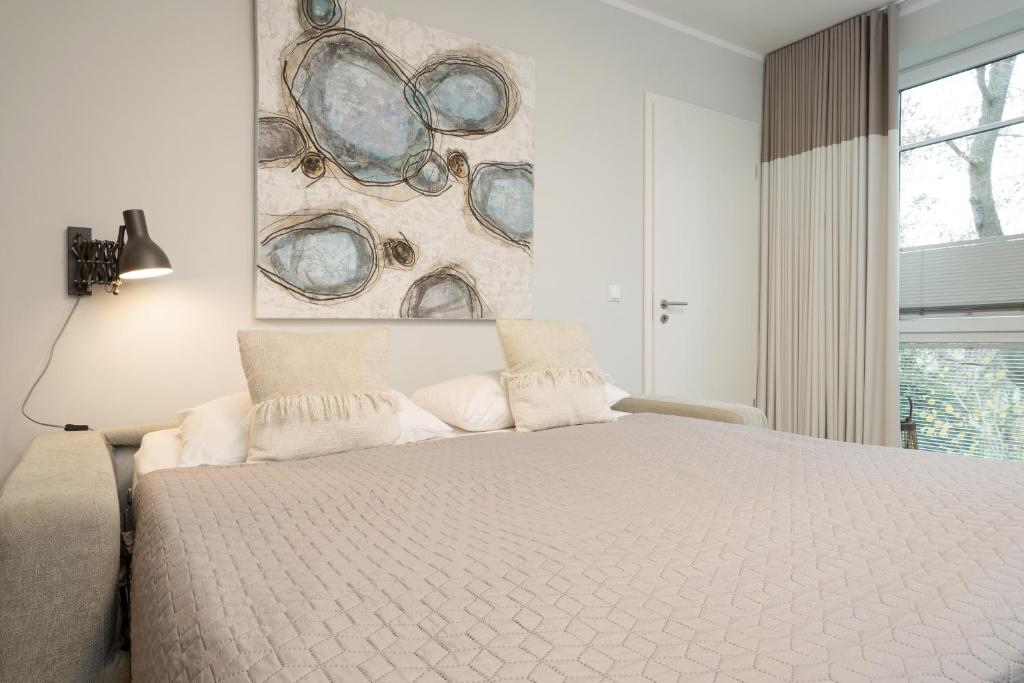 Postel nebo postele na pokoji v ubytování Haffkamp 23 Wohnung 4