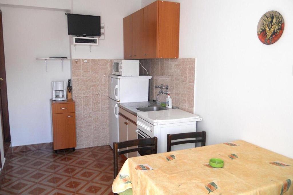 Kuchyň nebo kuchyňský kout v ubytování Apartments Ivo