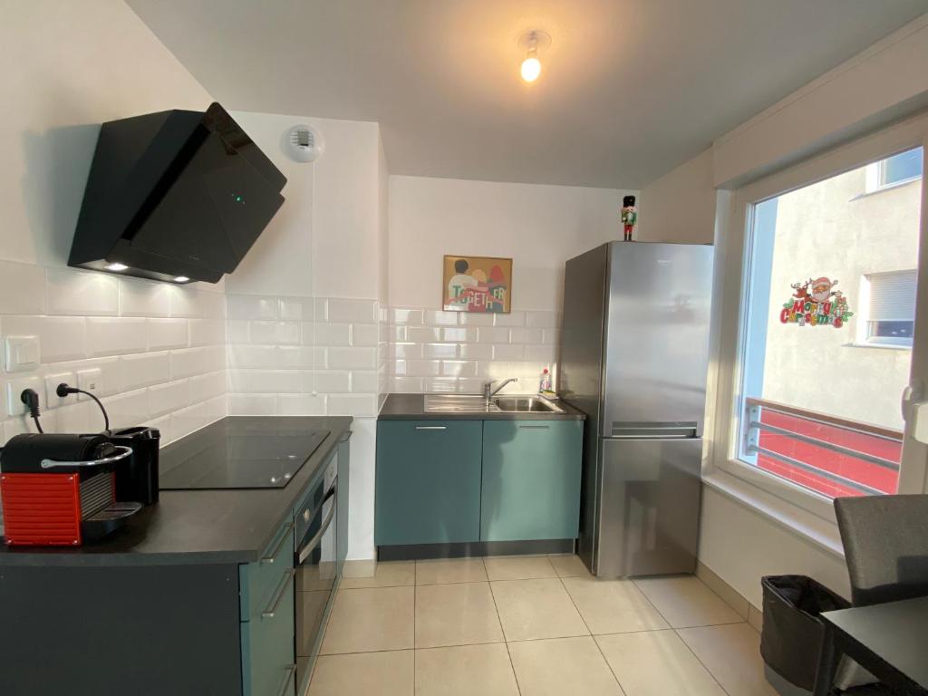 Kuchyň nebo kuchyňský kout v ubytování City trip Strasbourg