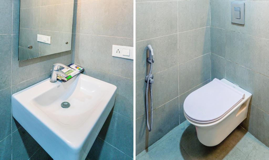 Koupelna v ubytování Treebo Premium Inn