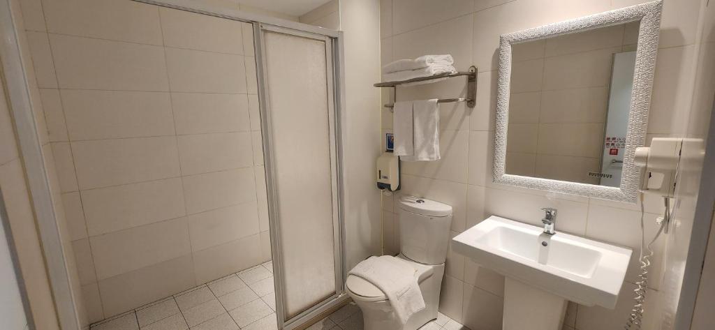 Koupelna v ubytování 成都壹壹壹商旅